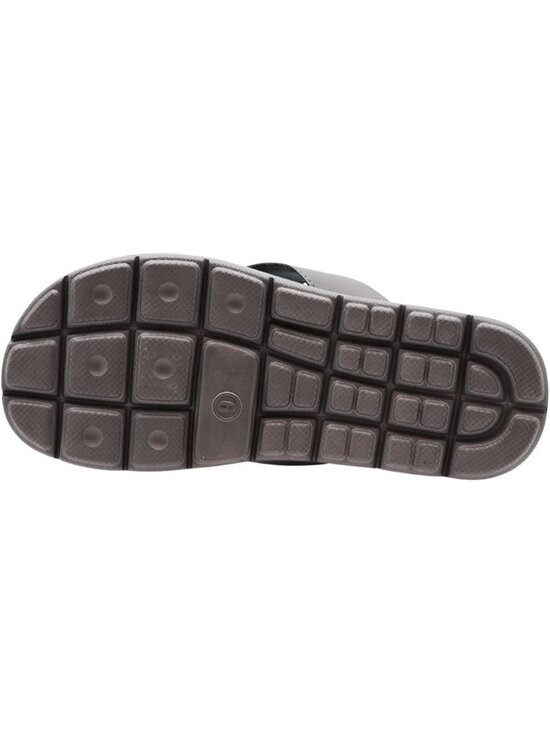 Men\'s Charcoal Grey Memory Foam Foot Bed Comfort Casual Sandal Slip On Shoes
